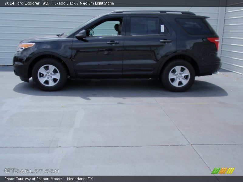 Tuxedo Black / Medium Light Stone 2014 Ford Explorer FWD
