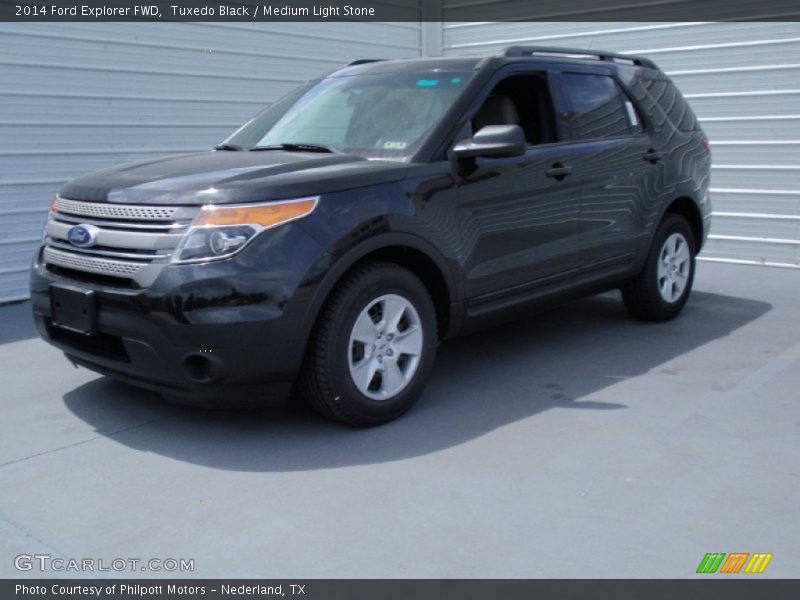 Tuxedo Black / Medium Light Stone 2014 Ford Explorer FWD