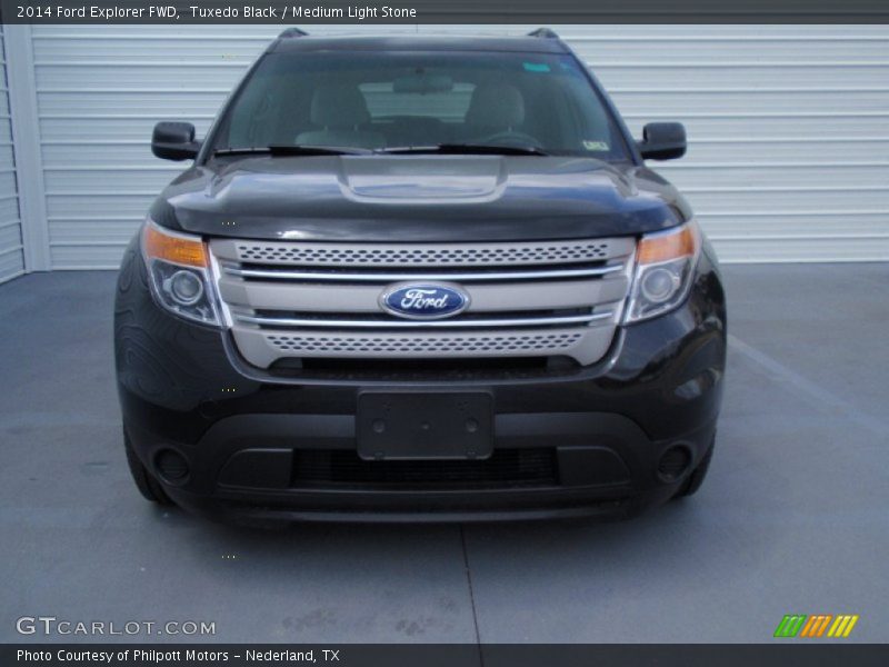 Tuxedo Black / Medium Light Stone 2014 Ford Explorer FWD