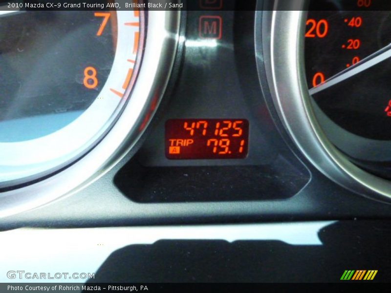 Brilliant Black / Sand 2010 Mazda CX-9 Grand Touring AWD