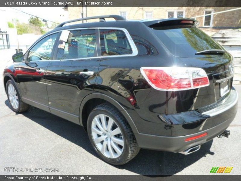 Brilliant Black / Sand 2010 Mazda CX-9 Grand Touring AWD