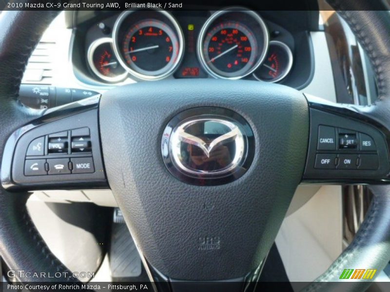 Brilliant Black / Sand 2010 Mazda CX-9 Grand Touring AWD