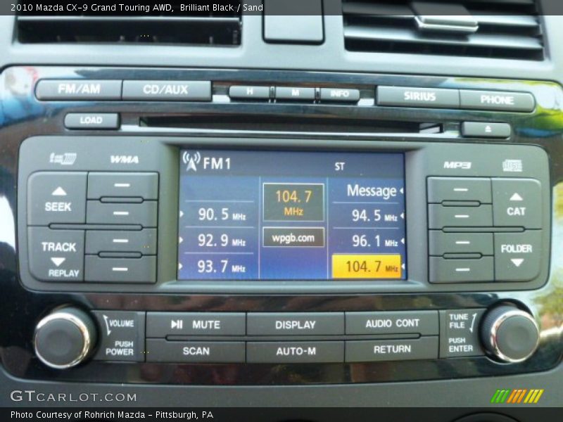 Brilliant Black / Sand 2010 Mazda CX-9 Grand Touring AWD