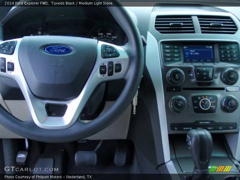 Tuxedo Black / Medium Light Stone 2014 Ford Explorer FWD