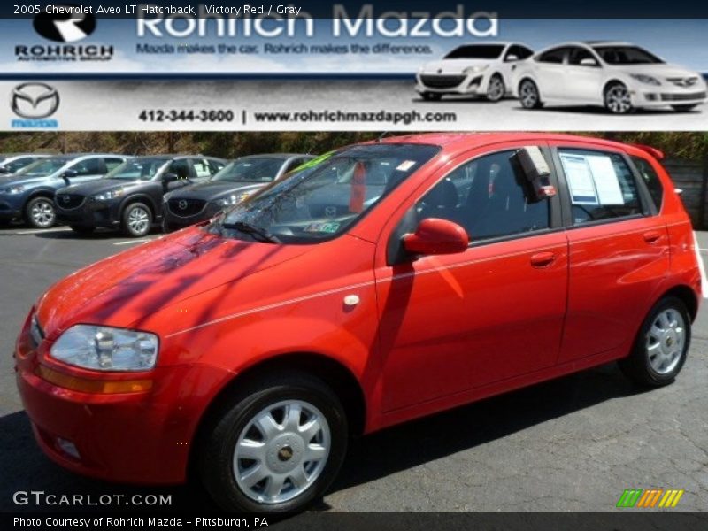 Victory Red / Gray 2005 Chevrolet Aveo LT Hatchback