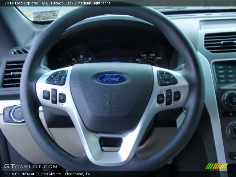 Tuxedo Black / Medium Light Stone 2014 Ford Explorer FWD