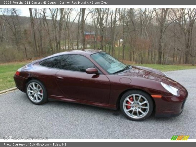 Carmon Red Metallic / Stone Grey 2005 Porsche 911 Carrera 4S Coupe