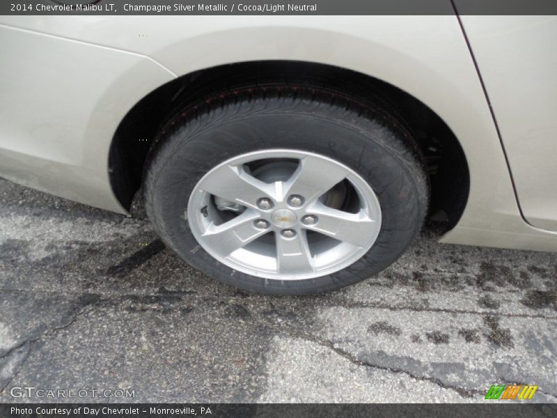 Champagne Silver Metallic / Cocoa/Light Neutral 2014 Chevrolet Malibu LT