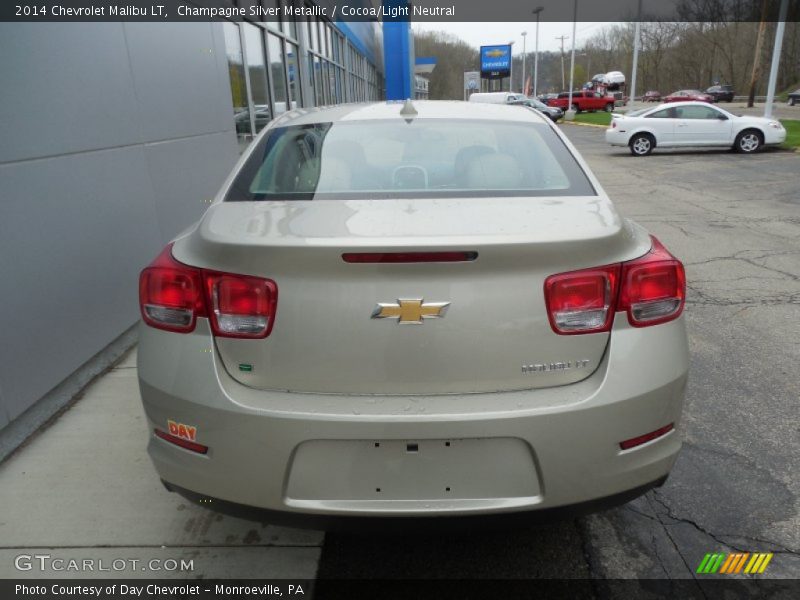 Champagne Silver Metallic / Cocoa/Light Neutral 2014 Chevrolet Malibu LT