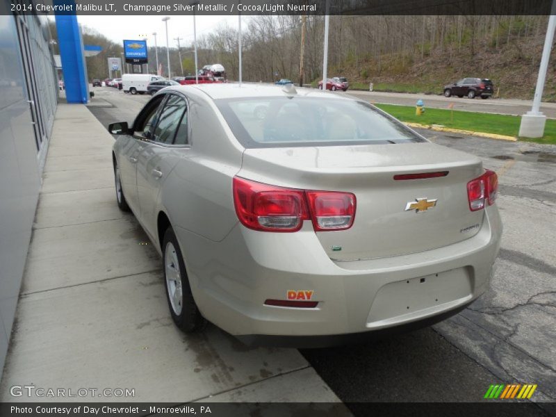 Champagne Silver Metallic / Cocoa/Light Neutral 2014 Chevrolet Malibu LT
