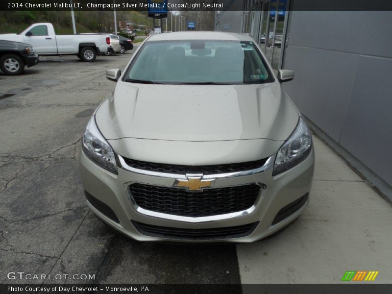 Champagne Silver Metallic / Cocoa/Light Neutral 2014 Chevrolet Malibu LT