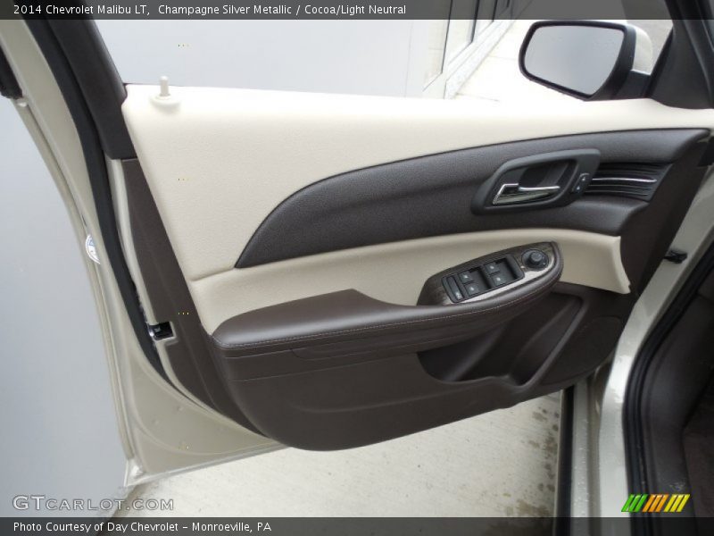 Champagne Silver Metallic / Cocoa/Light Neutral 2014 Chevrolet Malibu LT