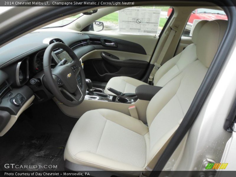 Champagne Silver Metallic / Cocoa/Light Neutral 2014 Chevrolet Malibu LT