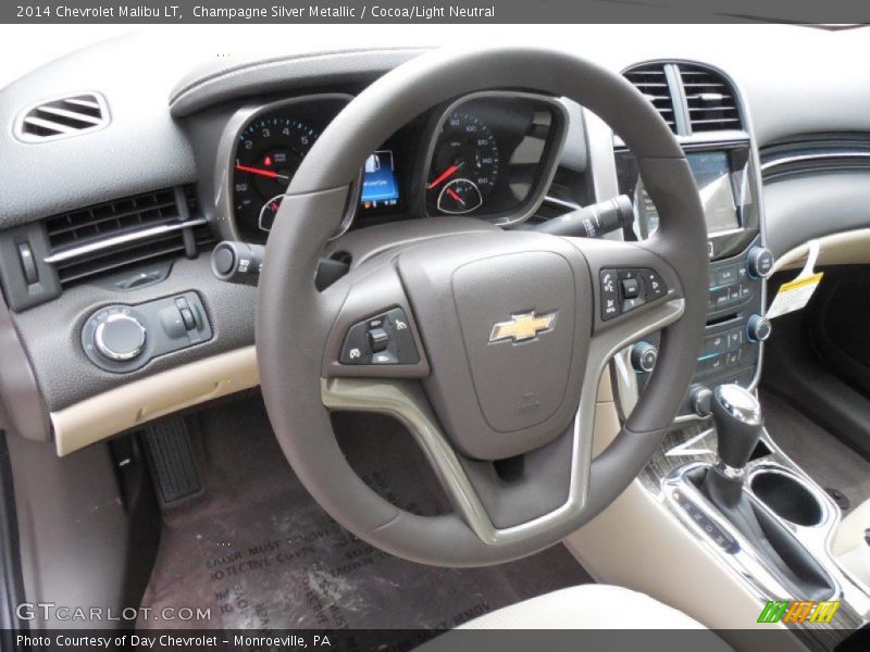 Champagne Silver Metallic / Cocoa/Light Neutral 2014 Chevrolet Malibu LT