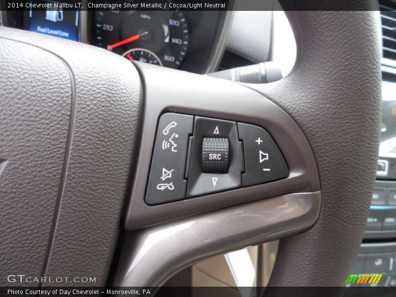 Champagne Silver Metallic / Cocoa/Light Neutral 2014 Chevrolet Malibu LT