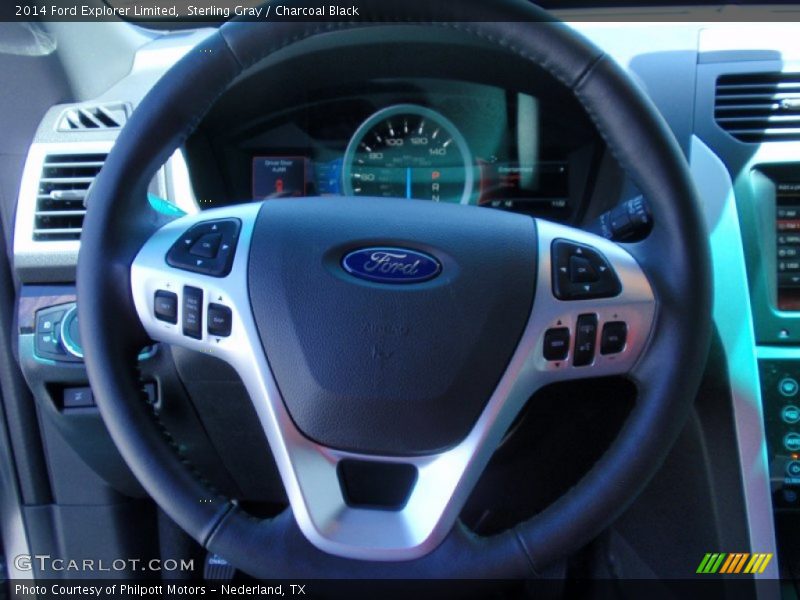 Sterling Gray / Charcoal Black 2014 Ford Explorer Limited