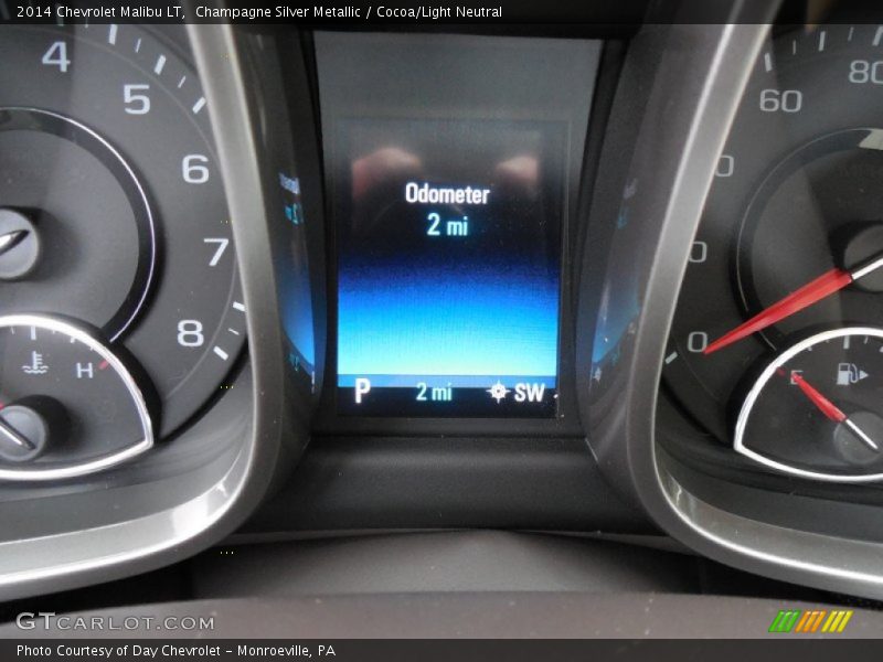Champagne Silver Metallic / Cocoa/Light Neutral 2014 Chevrolet Malibu LT