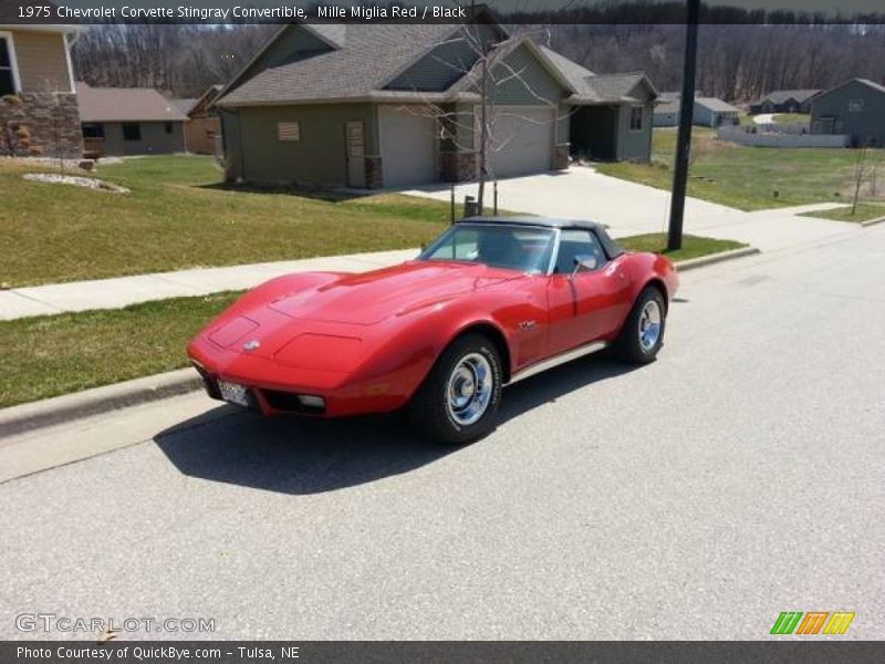 Mille Miglia Red / Black 1975 Chevrolet Corvette Stingray Convertible