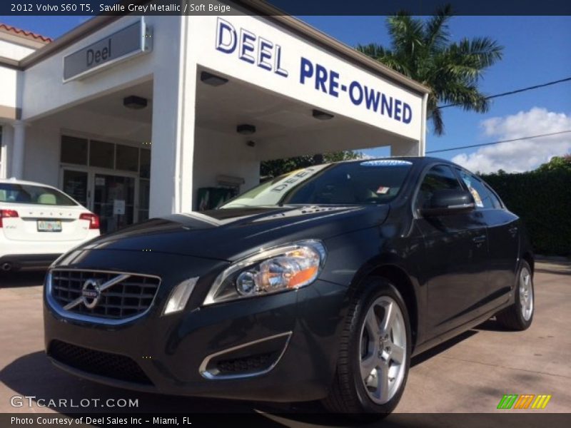 Saville Grey Metallic / Soft Beige 2012 Volvo S60 T5