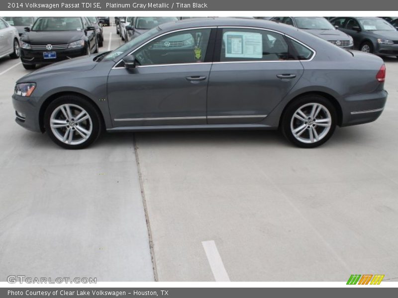 Platinum Gray Metallic / Titan Black 2014 Volkswagen Passat TDI SE