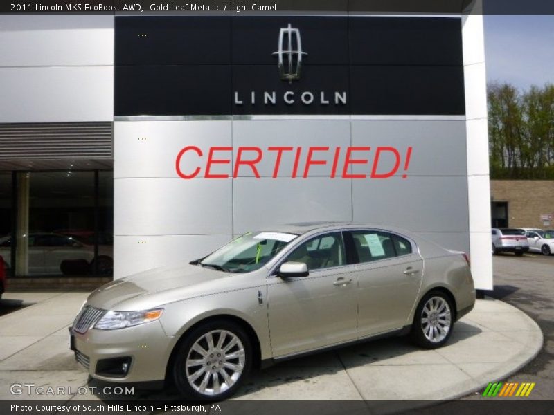 Gold Leaf Metallic / Light Camel 2011 Lincoln MKS EcoBoost AWD