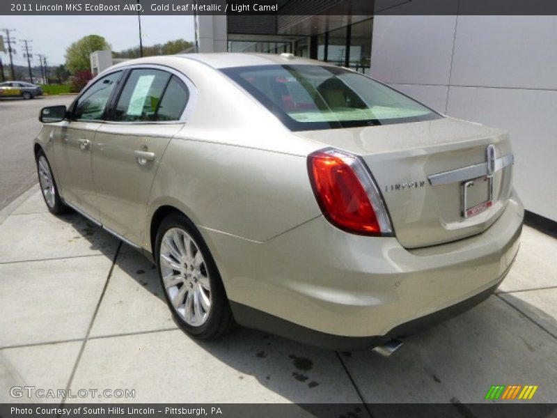 Gold Leaf Metallic / Light Camel 2011 Lincoln MKS EcoBoost AWD