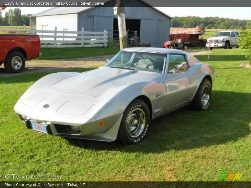 Silver / Silver 1975 Chevrolet Corvette Stingray Coupe