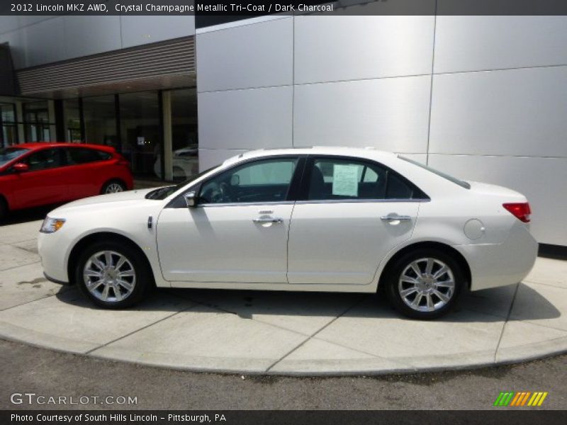 Crystal Champagne Metallic Tri-Coat / Dark Charcoal 2012 Lincoln MKZ AWD