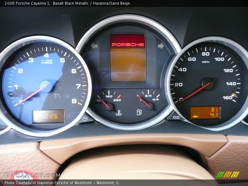 Basalt Black Metallic / Havanna/Sand Beige 2008 Porsche Cayenne S