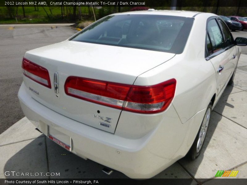 Crystal Champagne Metallic Tri-Coat / Dark Charcoal 2012 Lincoln MKZ AWD
