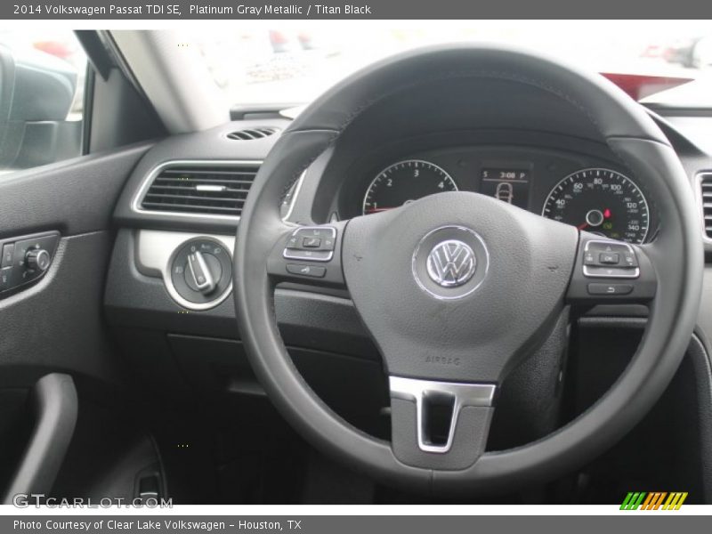 Platinum Gray Metallic / Titan Black 2014 Volkswagen Passat TDI SE