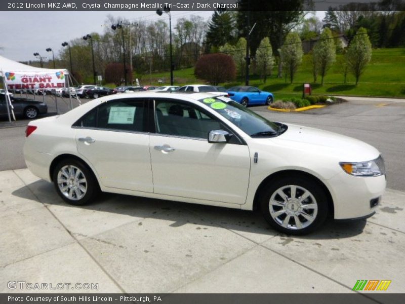 Crystal Champagne Metallic Tri-Coat / Dark Charcoal 2012 Lincoln MKZ AWD