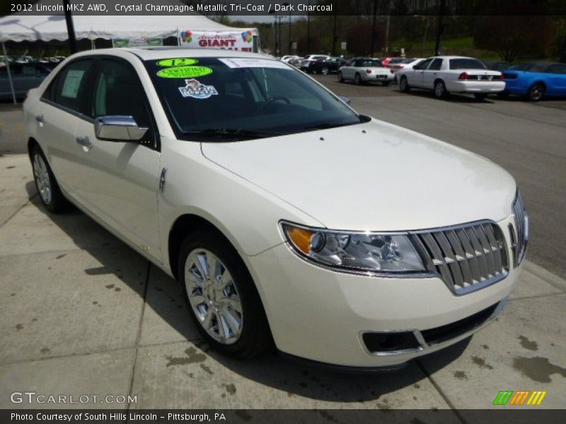 Crystal Champagne Metallic Tri-Coat / Dark Charcoal 2012 Lincoln MKZ AWD