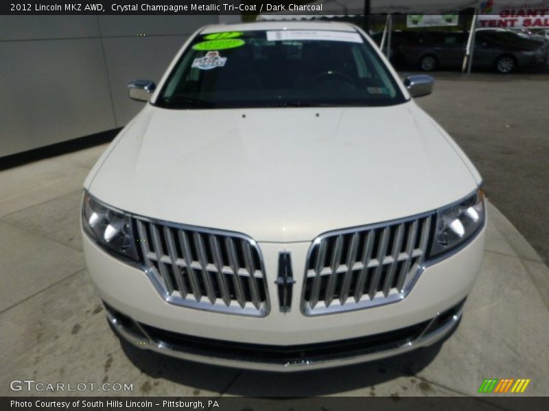 Crystal Champagne Metallic Tri-Coat / Dark Charcoal 2012 Lincoln MKZ AWD