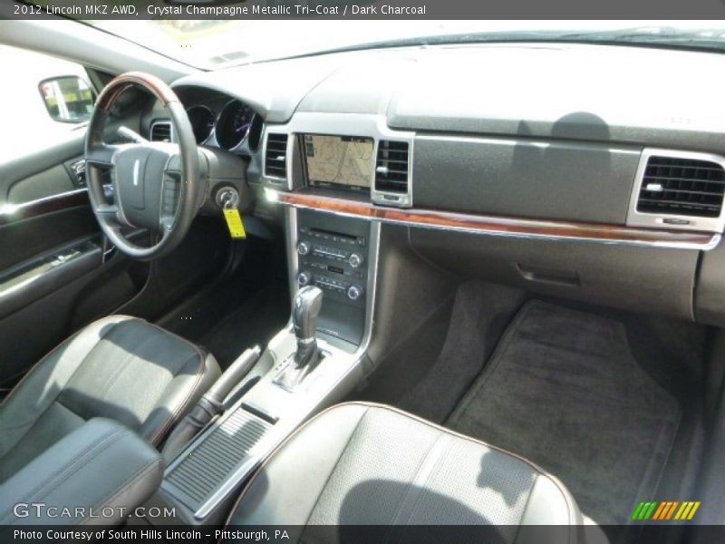 Crystal Champagne Metallic Tri-Coat / Dark Charcoal 2012 Lincoln MKZ AWD