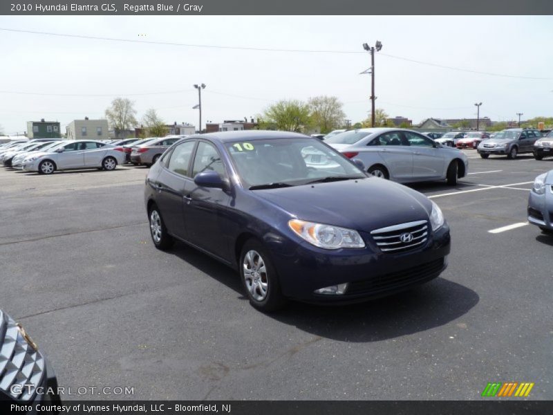 Regatta Blue / Gray 2010 Hyundai Elantra GLS