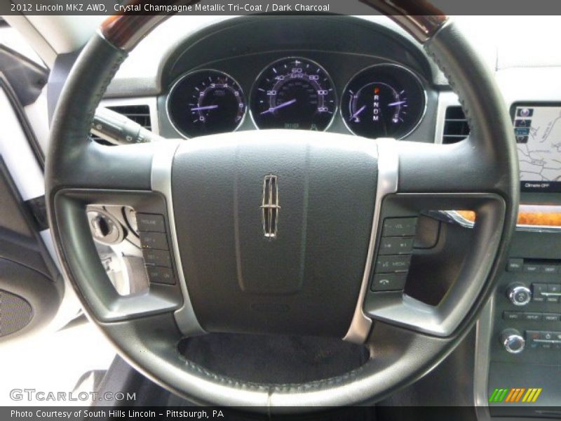 Crystal Champagne Metallic Tri-Coat / Dark Charcoal 2012 Lincoln MKZ AWD