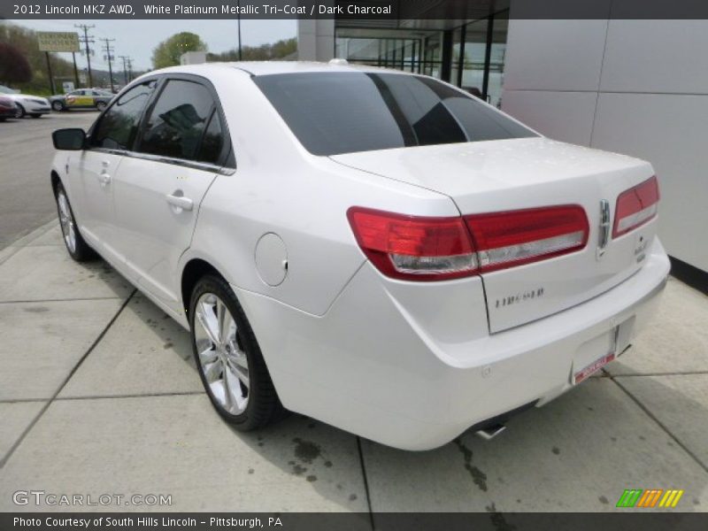 White Platinum Metallic Tri-Coat / Dark Charcoal 2012 Lincoln MKZ AWD