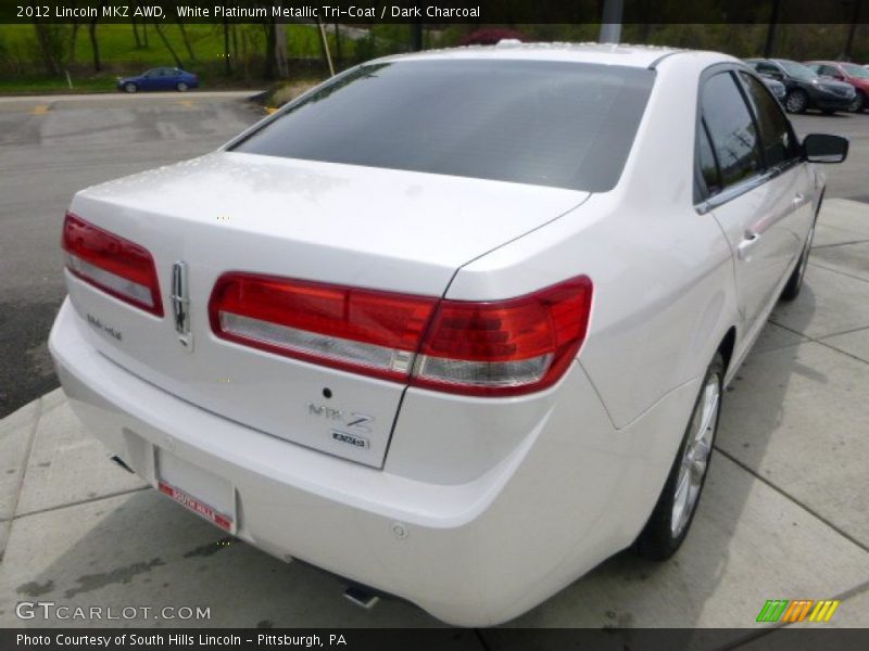 White Platinum Metallic Tri-Coat / Dark Charcoal 2012 Lincoln MKZ AWD