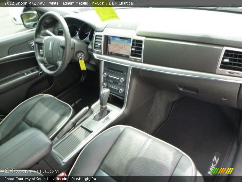 White Platinum Metallic Tri-Coat / Dark Charcoal 2012 Lincoln MKZ AWD