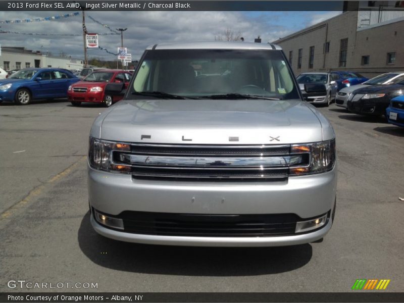 Ingot Silver Metallic / Charcoal Black 2013 Ford Flex SEL AWD