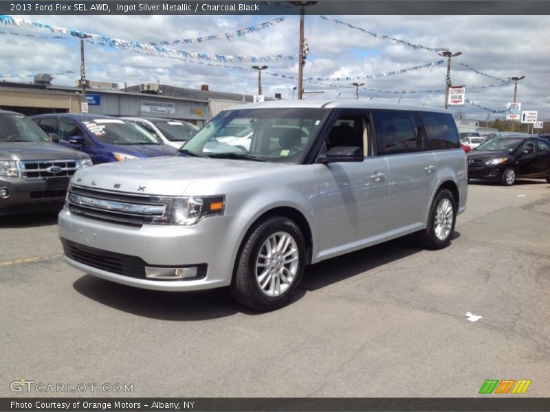 Ingot Silver Metallic / Charcoal Black 2013 Ford Flex SEL AWD