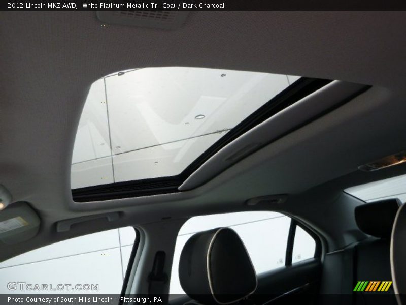 White Platinum Metallic Tri-Coat / Dark Charcoal 2012 Lincoln MKZ AWD