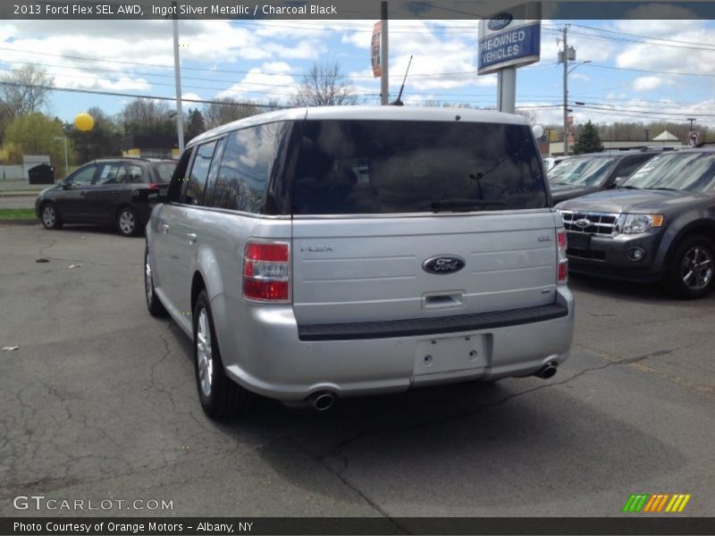 Ingot Silver Metallic / Charcoal Black 2013 Ford Flex SEL AWD