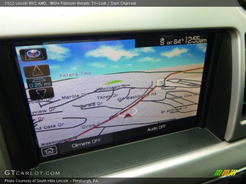 White Platinum Metallic Tri-Coat / Dark Charcoal 2012 Lincoln MKZ AWD