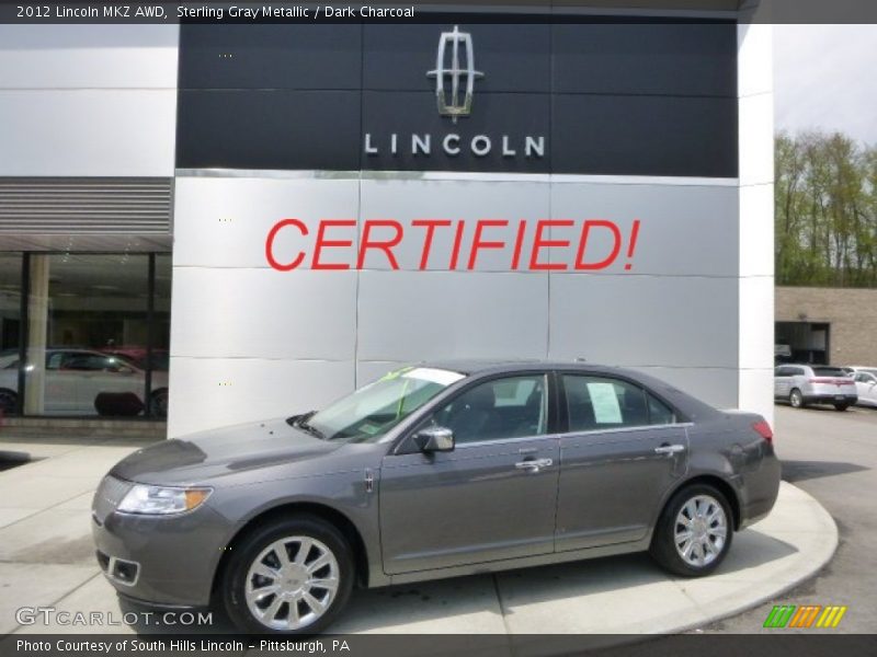 Sterling Gray Metallic / Dark Charcoal 2012 Lincoln MKZ AWD
