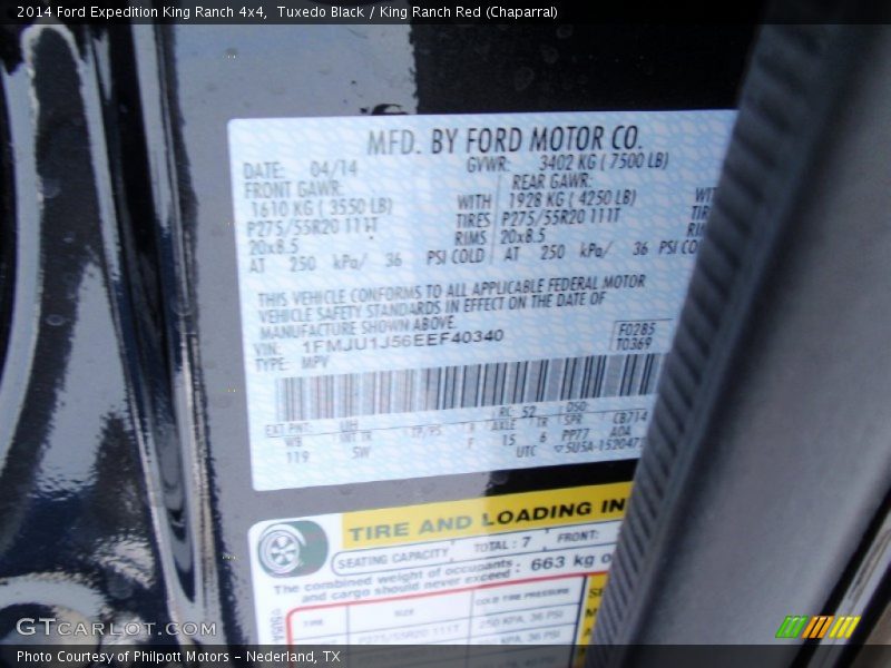 Tuxedo Black / King Ranch Red (Chaparral) 2014 Ford Expedition King Ranch 4x4