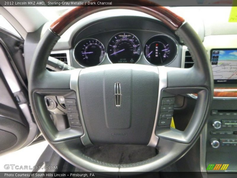 Sterling Gray Metallic / Dark Charcoal 2012 Lincoln MKZ AWD