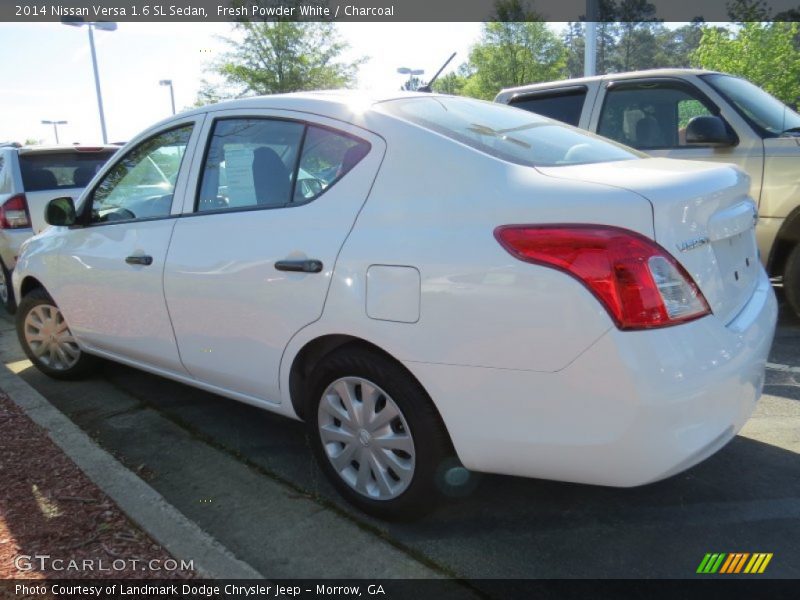 Fresh Powder White / Charcoal 2014 Nissan Versa 1.6 SL Sedan