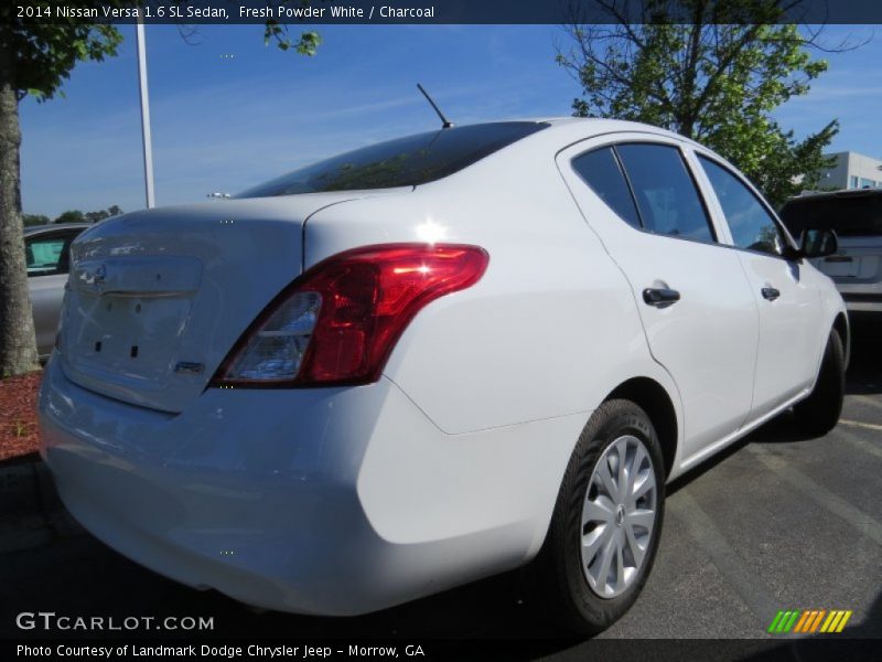 Fresh Powder White / Charcoal 2014 Nissan Versa 1.6 SL Sedan
